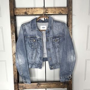 cropped jean jacket, size M petite